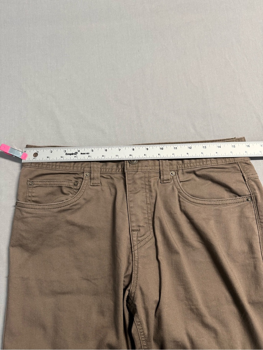 Prana Slim Fit Pants Men’s Size 30x32 Brown 5-Pocket Stretch Casual Chino Jeans - Picture 8 of 14